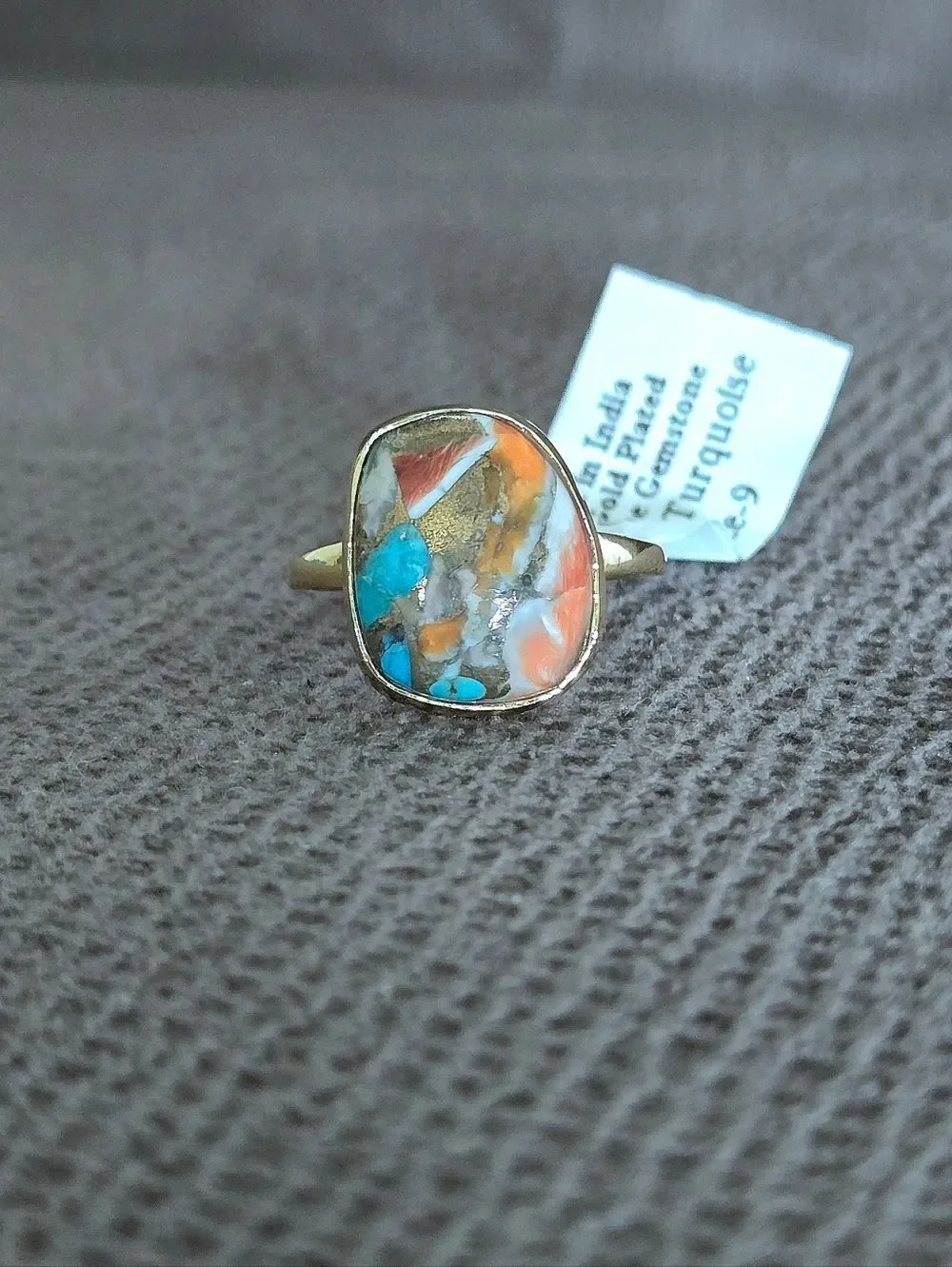 Shivam Misshapened Copper Turquoise Ring💍 - NWT